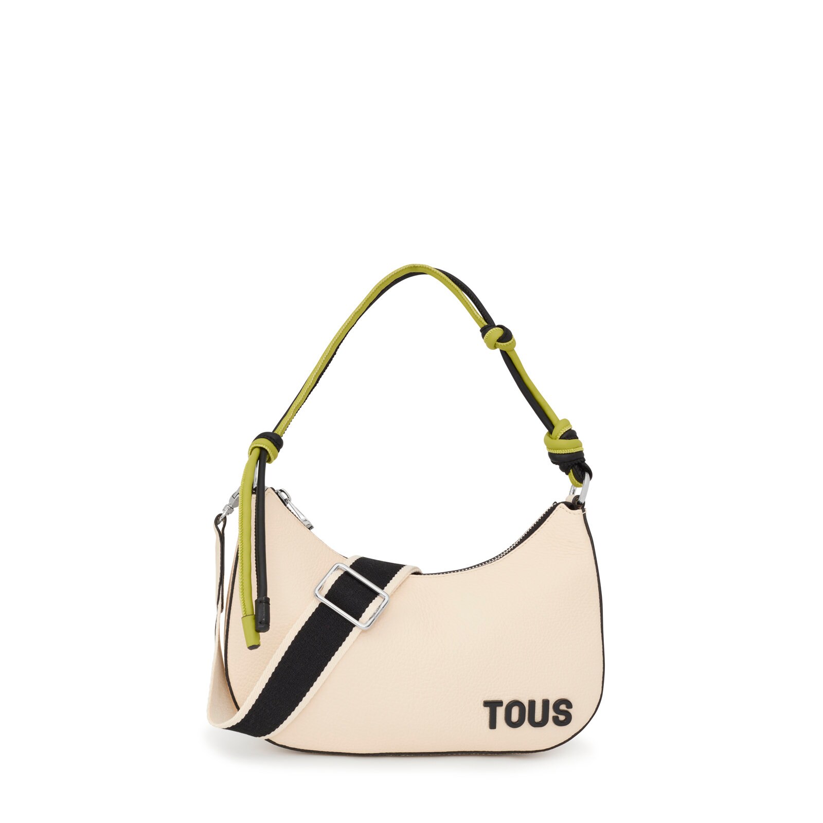 Bolso de hombro de piel beige TOUS Lynn