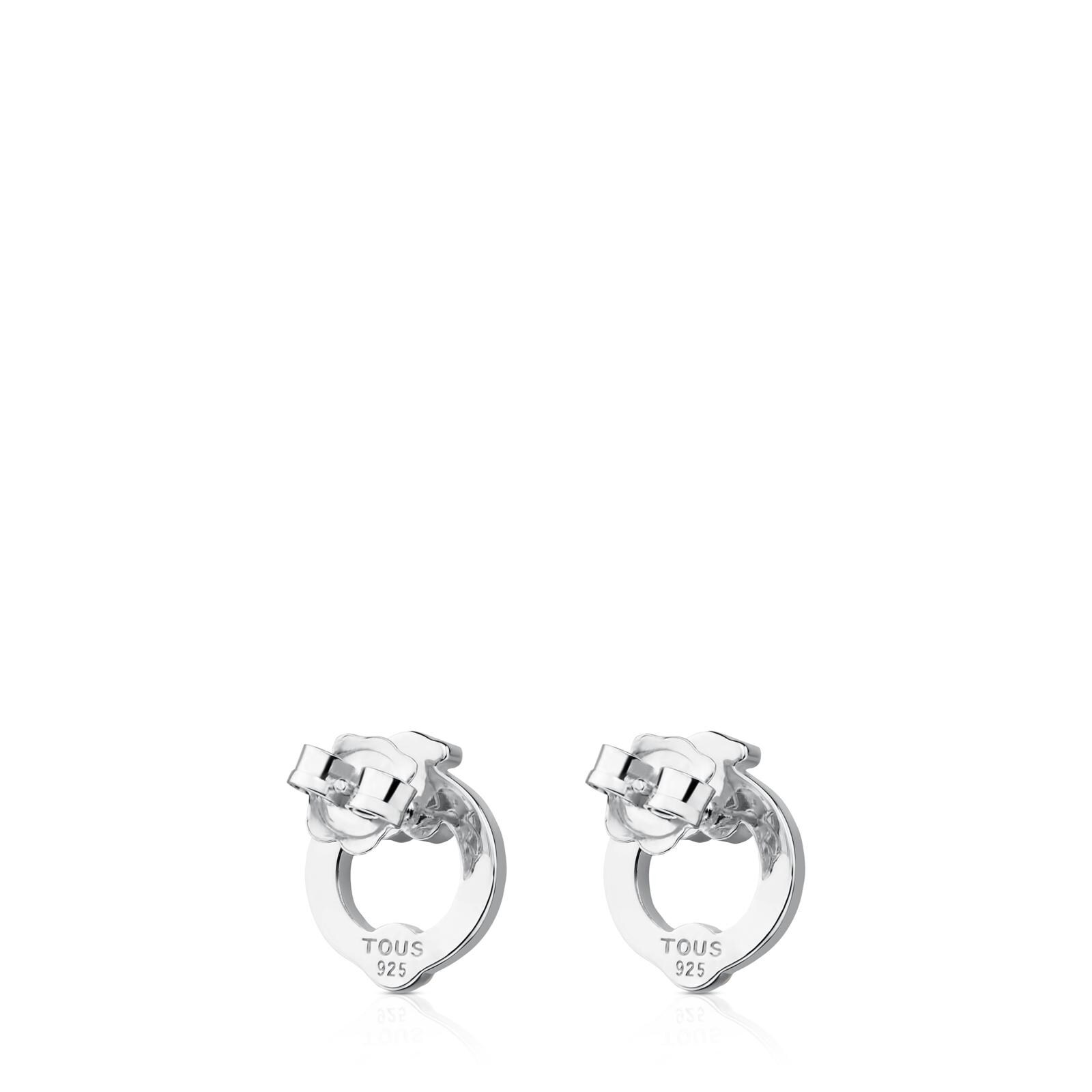 Pendientes de plata con perlas motivo oso Super Power