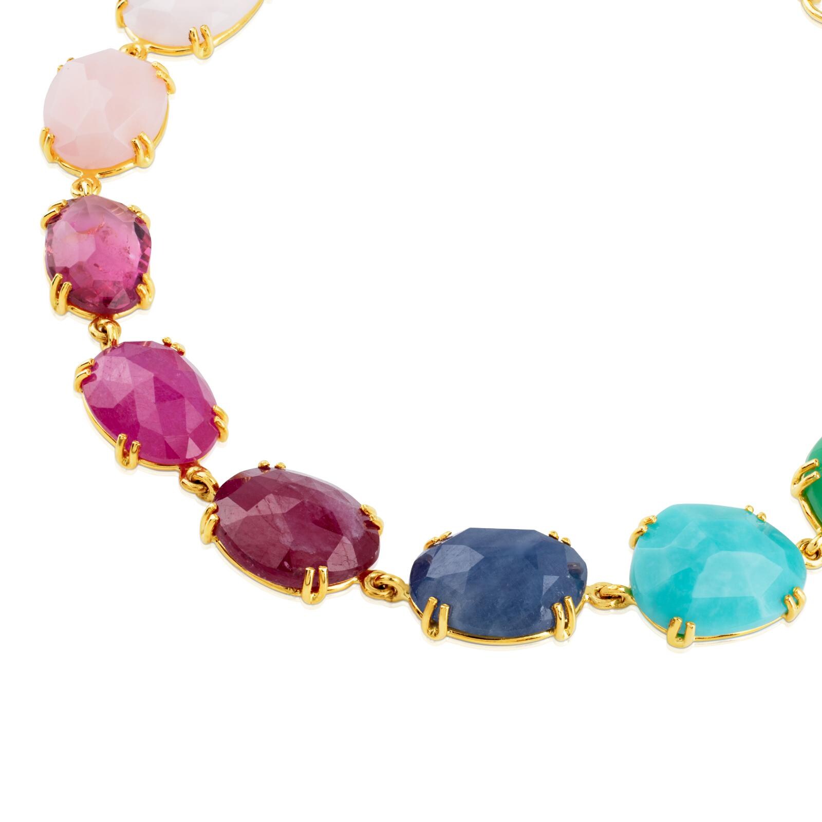 Pulsera Beethoven de Oro y trece gemas multicolores