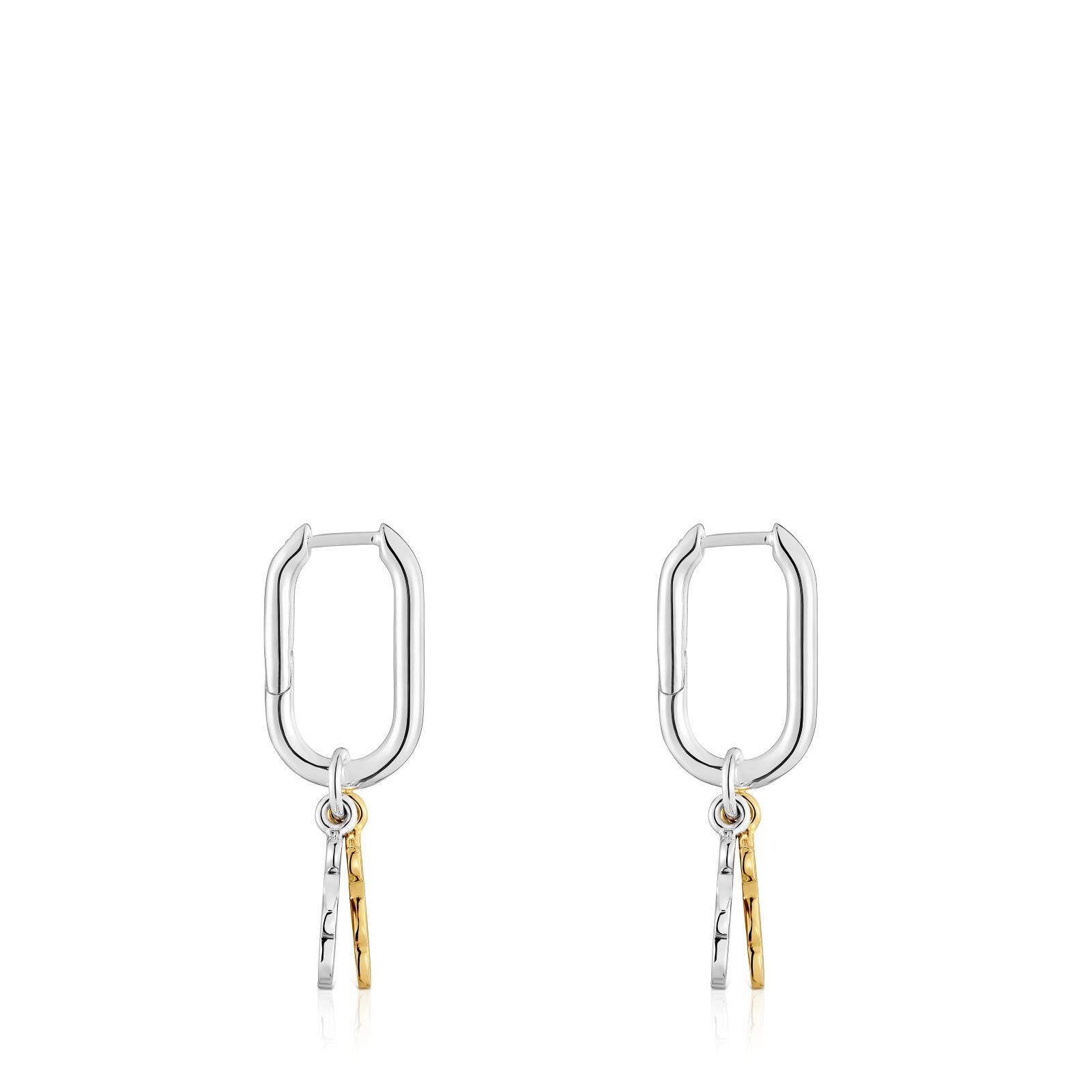 Pendientes de aro pequeños TOUS Sweet Dolls con baño de oro 18 kt 
