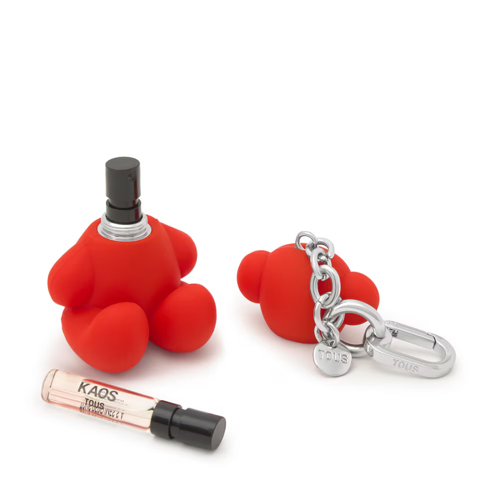 LLAVERO-PARFUM COVER BOLD BEAR ROJO