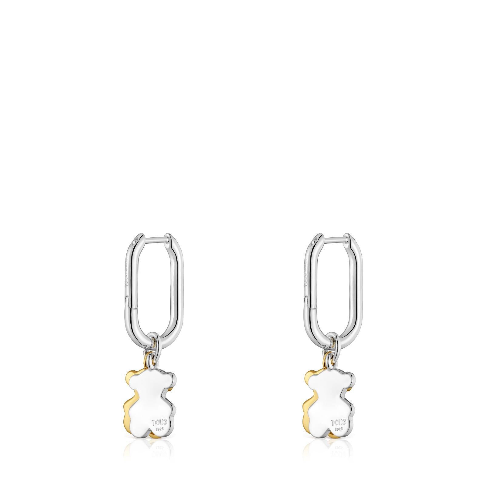 Pendientes de aro pequeños TOUS Sweet Dolls con baño de oro 18 kt 