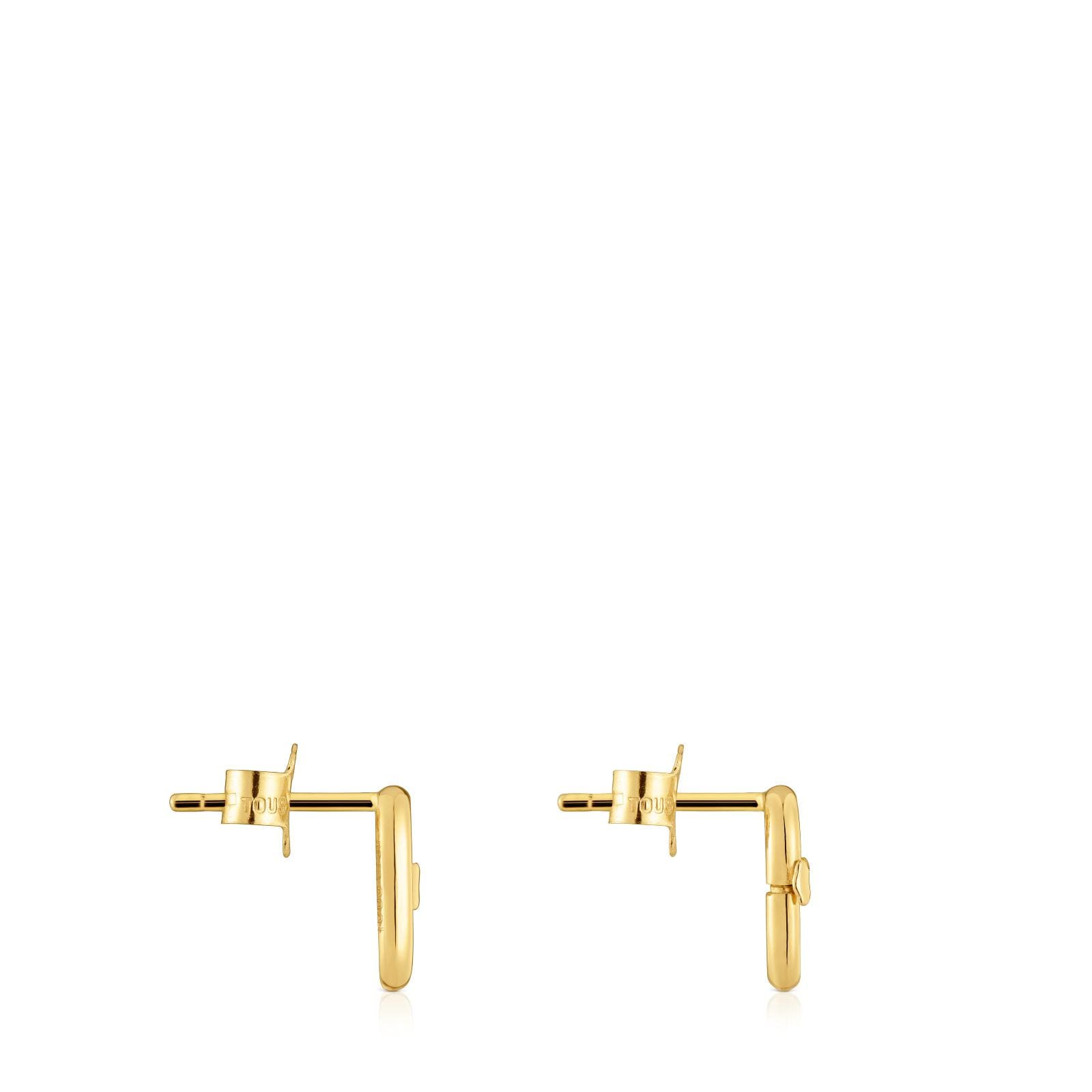 Pendientes pequeños TOUS Hold Oval de oro amarillo 18 kt
