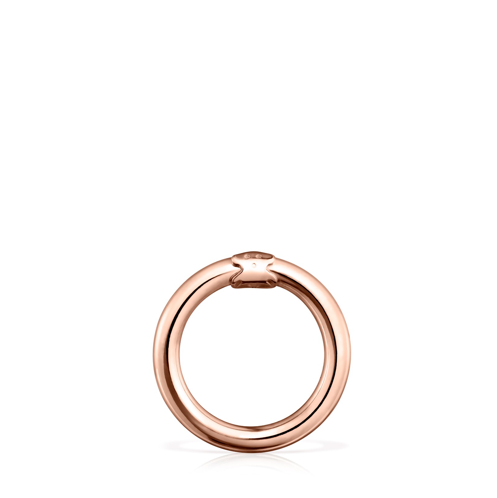 Anilla mediana Hold de plata vermeil rosa