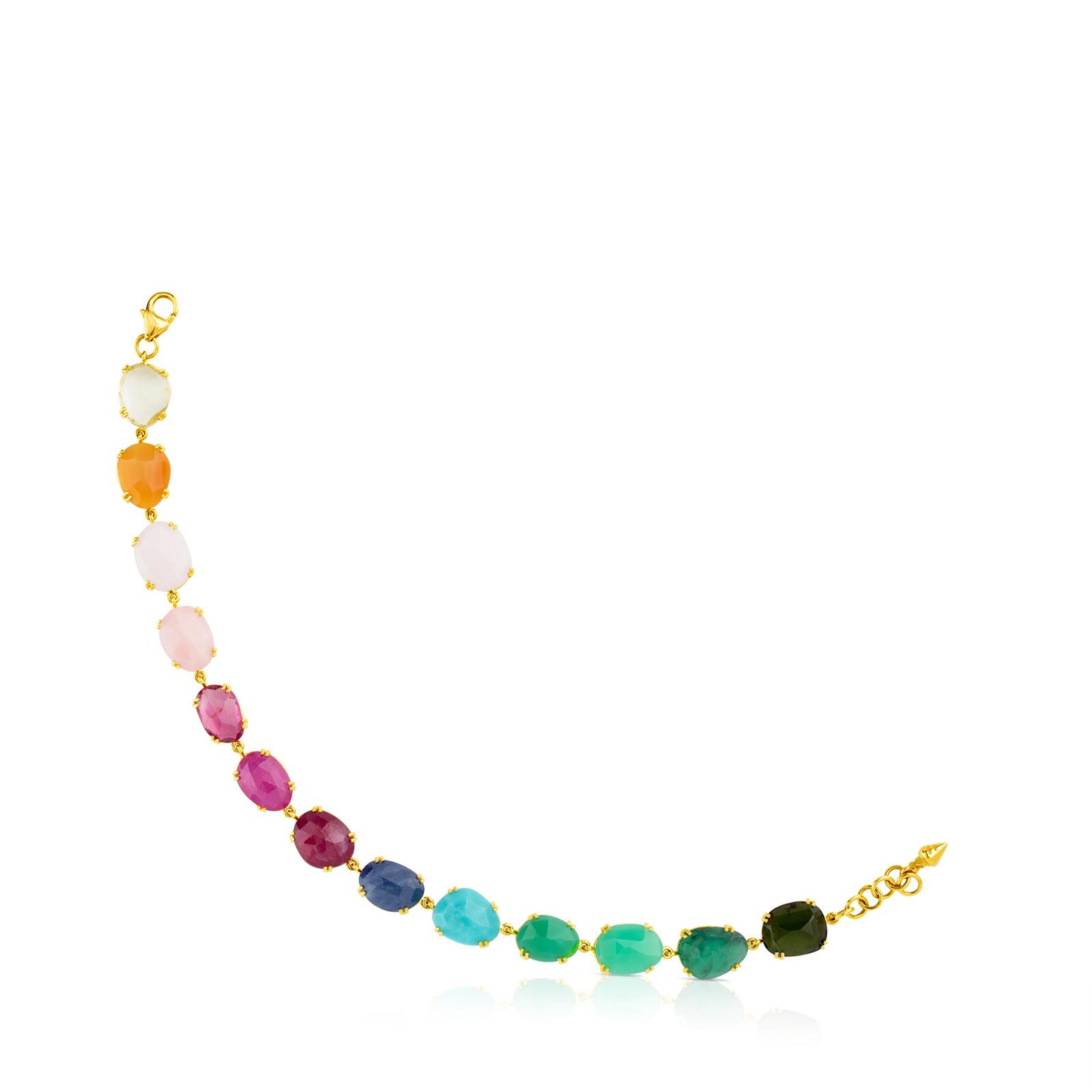 Pulsera Beethoven de Oro y trece gemas multicolores