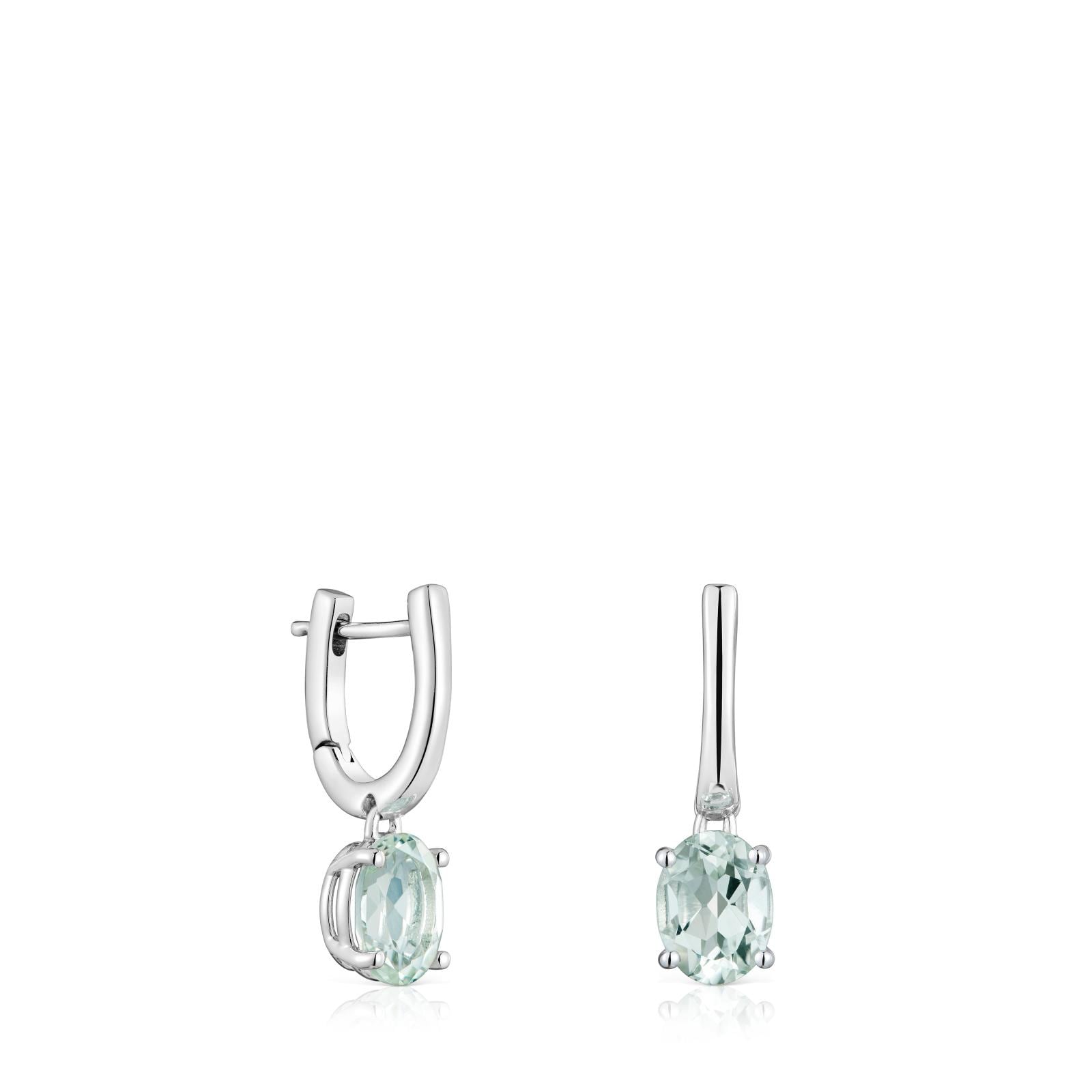 Pendientes de plata y prasiolita Basic Colors Pendientes de plata y prasiolita Basic Colors