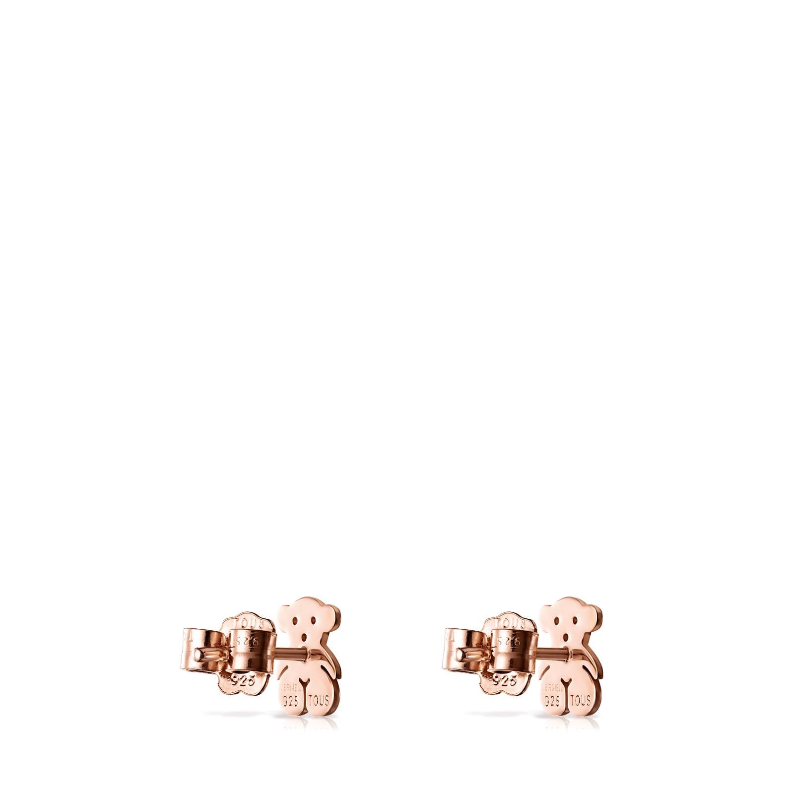 Pendientes de plata vermeil rosa Sweet Dolls