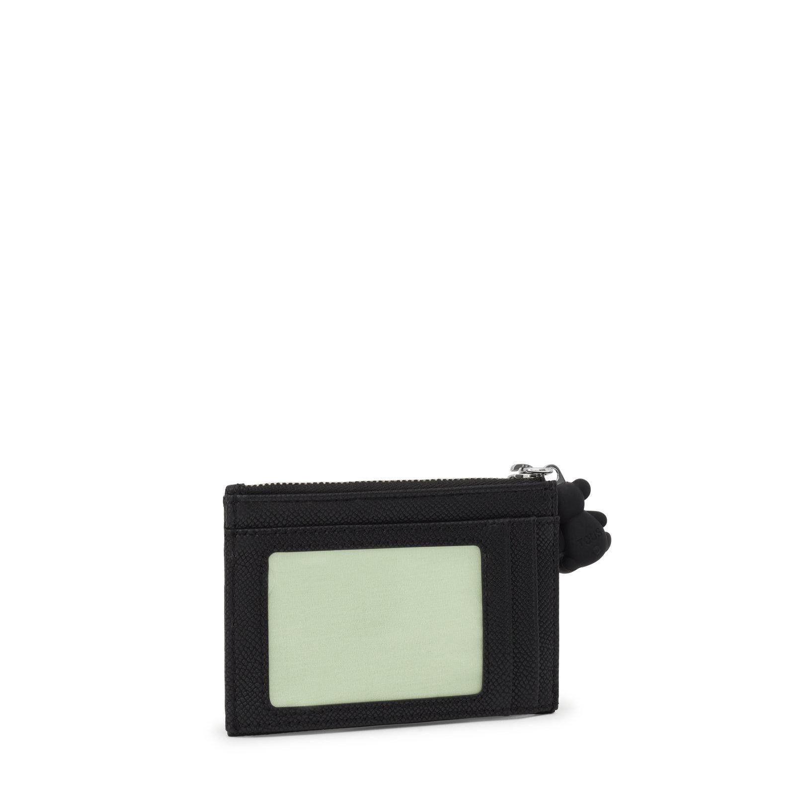 Monedero tarjetero TOUS La Rue New de piel sintética en color negro