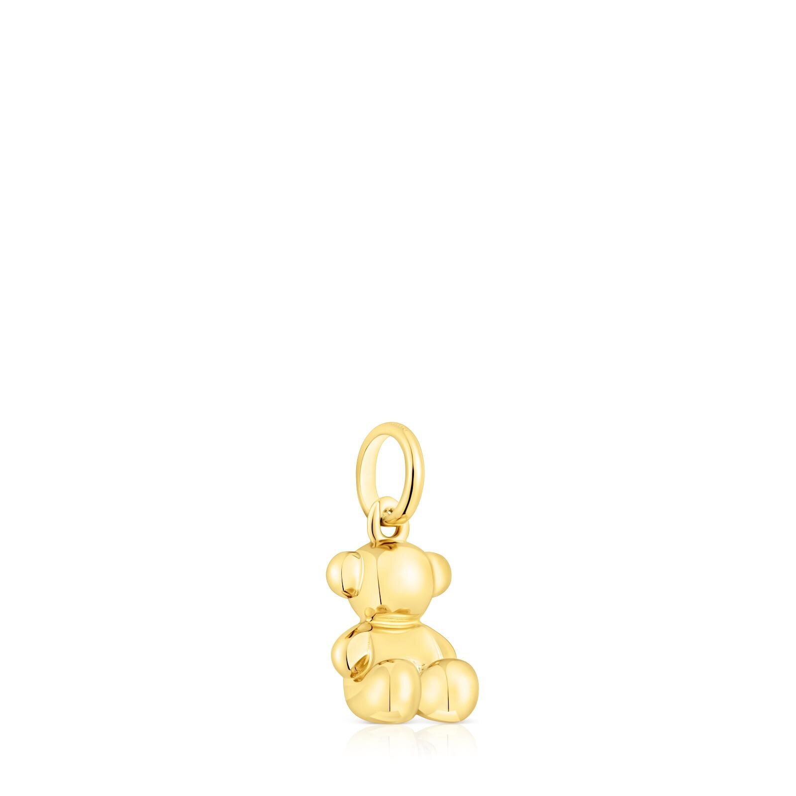 Colgante oso pequeño con baño de oro 18 kt sobre plata TOUS Bold Bear en 3D