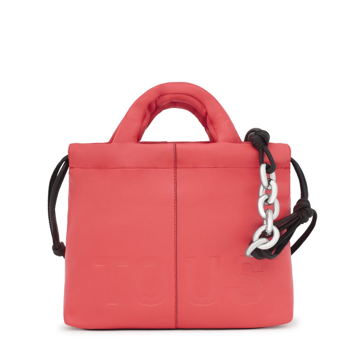 Saca mediana coral de piel TOUS Cloud