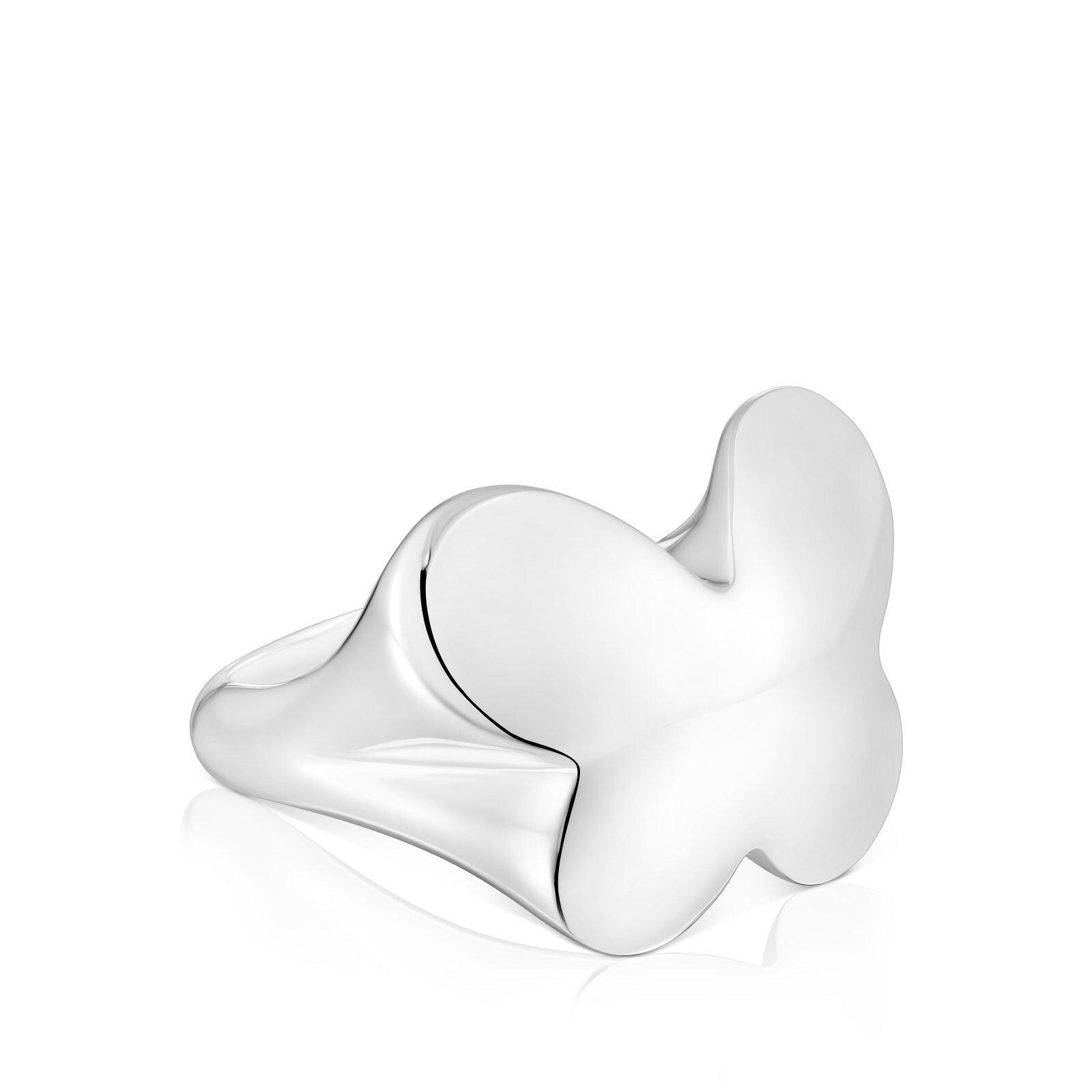 Anillo sello de plata mariposa Bold Motif