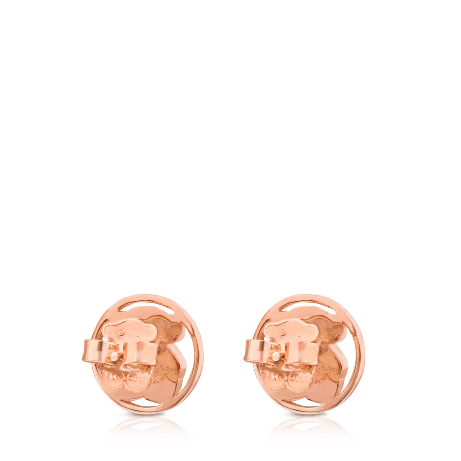 Pendientes de plata vermeil rosa con nácar Camille