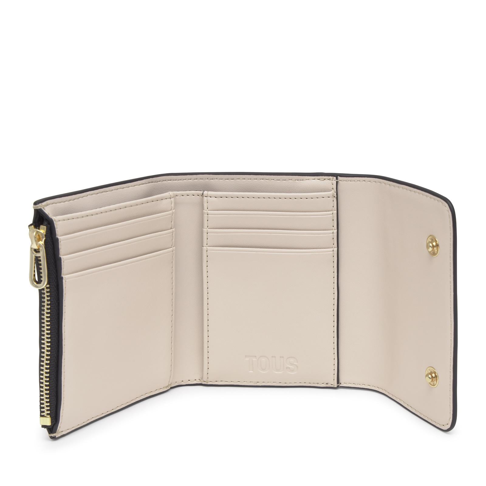 BILLETERA S. FLAP KAOS ICON BEIGE