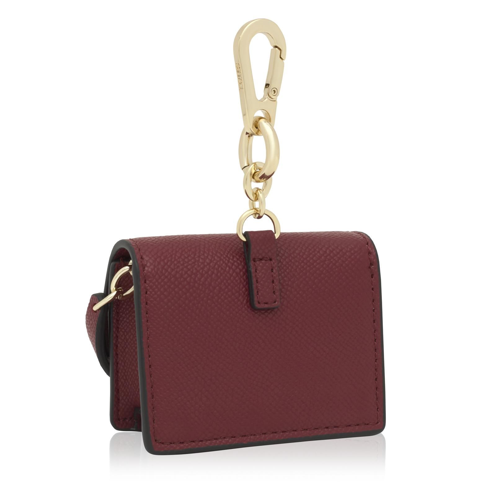 Llavero mini bandolera Audree en color granate