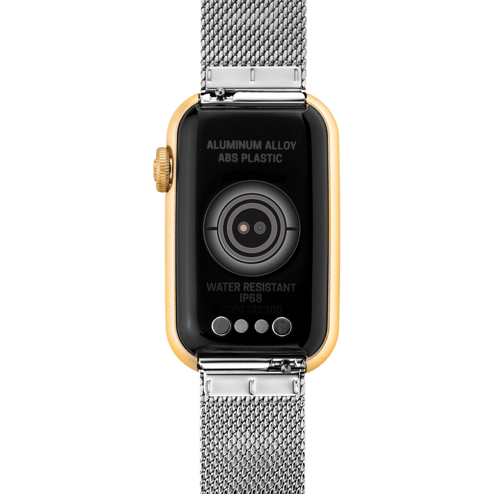 Reloj smartwatch TOUS T-Band Mesh con brazalete de acero inoxidable y caja de aluminio en color dorado