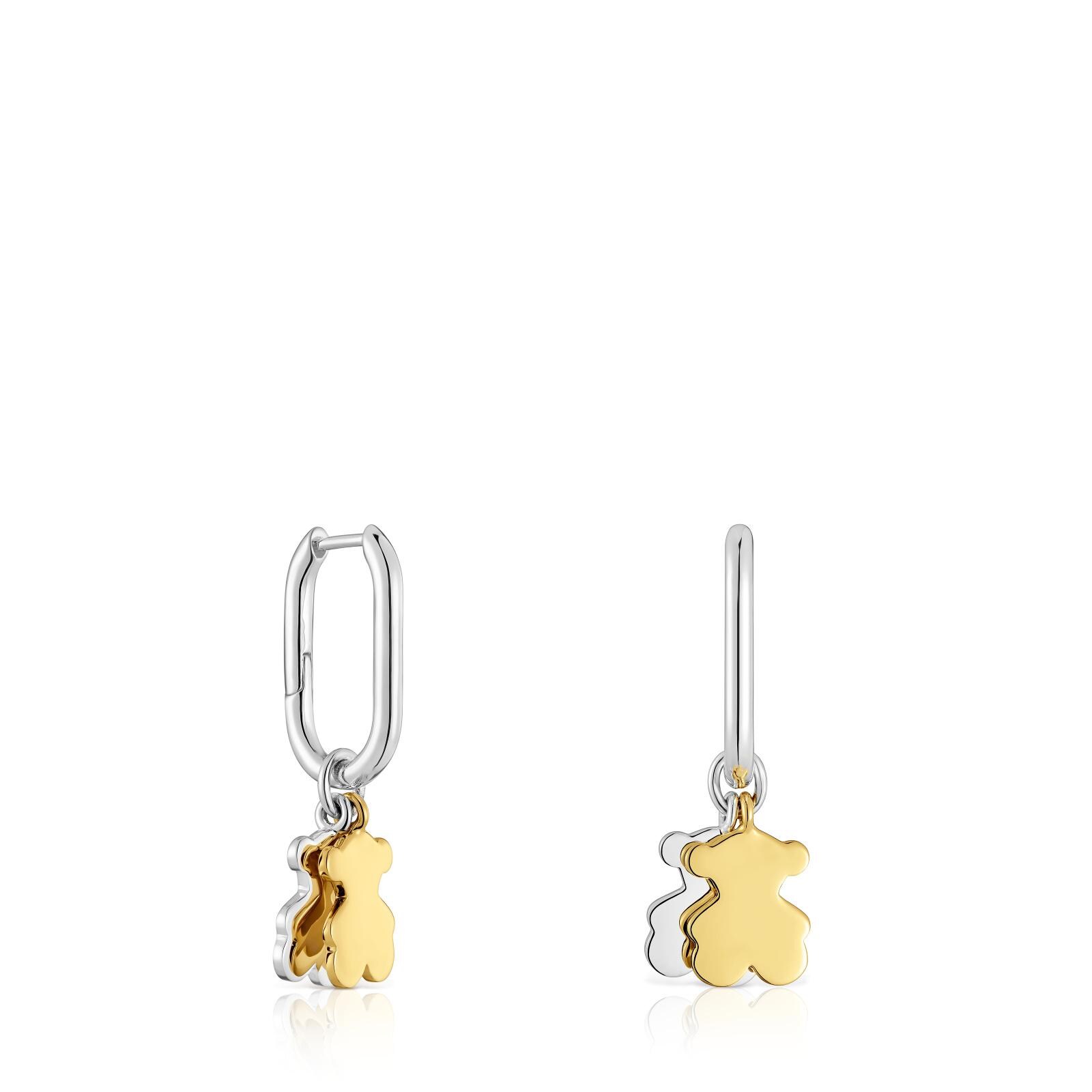 Pendientes de aro pequeños TOUS Sweet Dolls con baño de oro 18 kt 