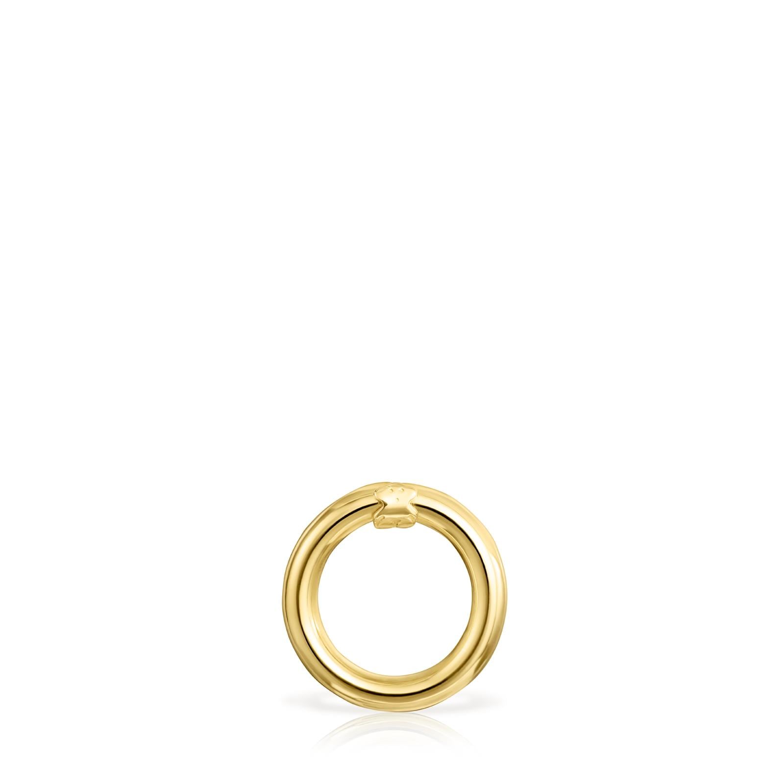 Anilla pequeña con baño de oro 18 kt sobre plata Hold