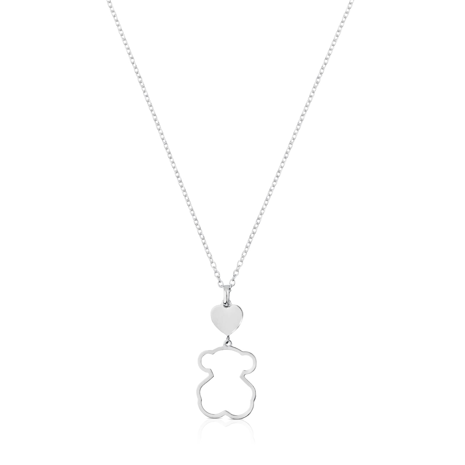 Collar de plata motivo oso New Silueta