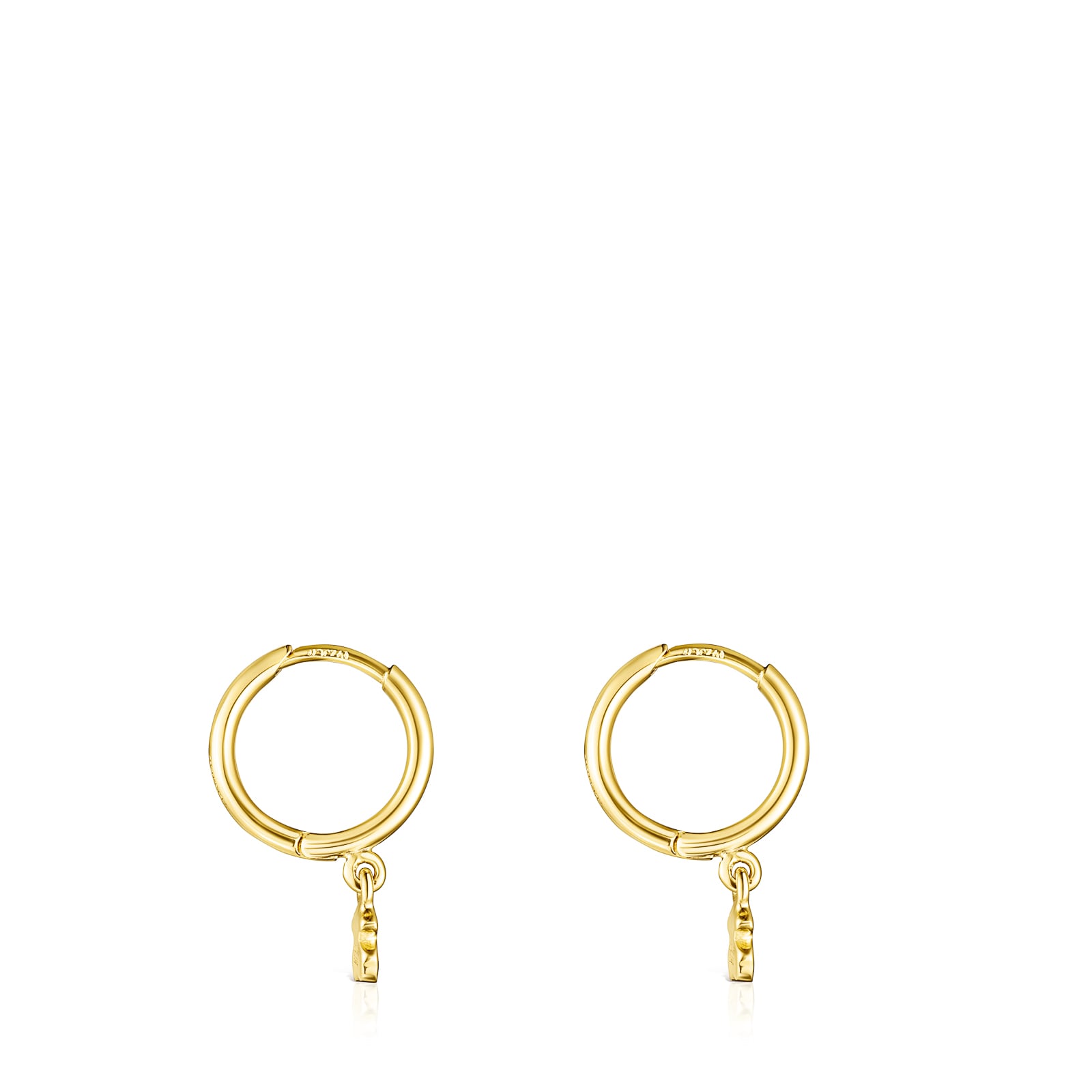 Pendientes con baño de oro 18 kt sobre plata Cool Joy