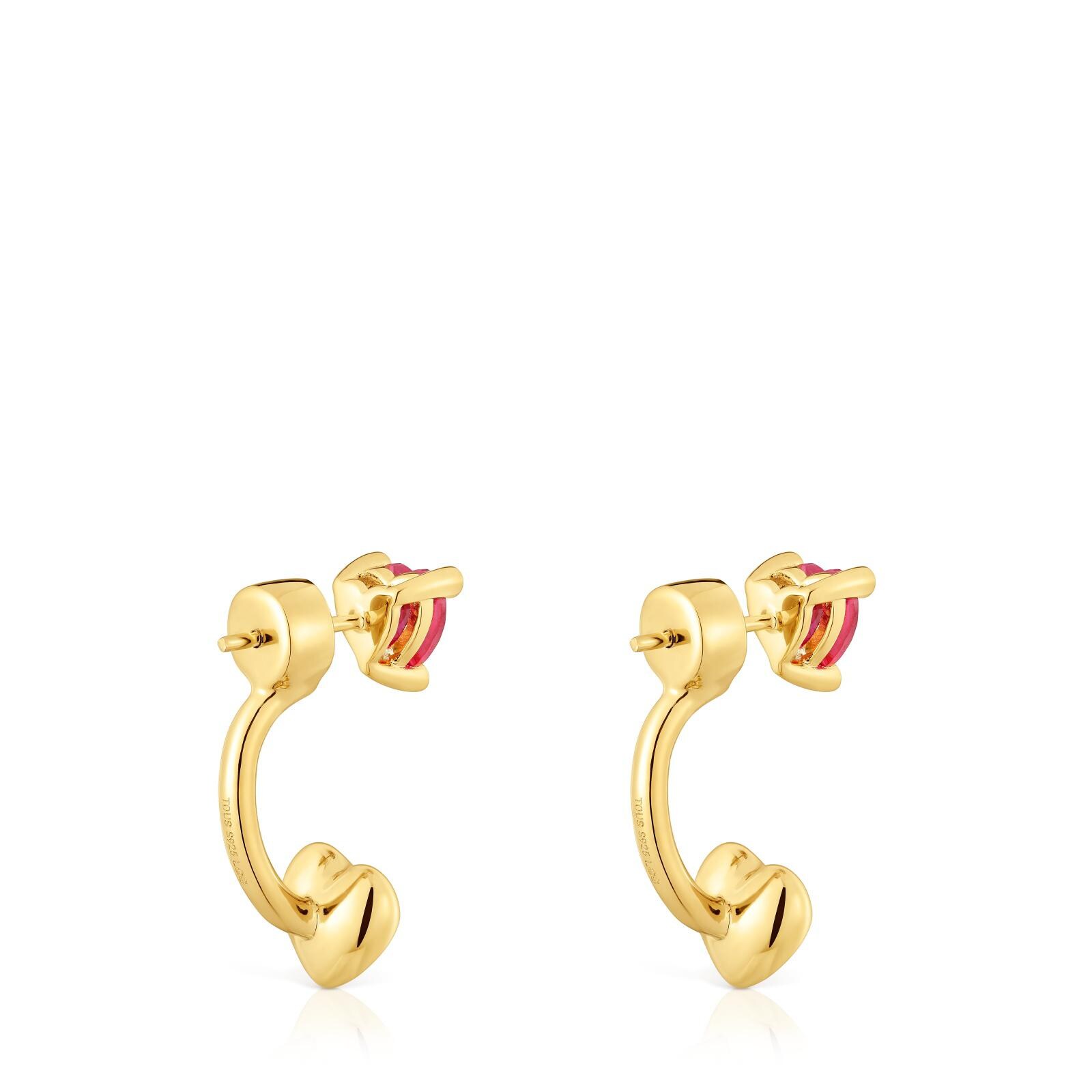 Pendientes TOUS Garden Of Love LGG con baño de oro 18 kt 