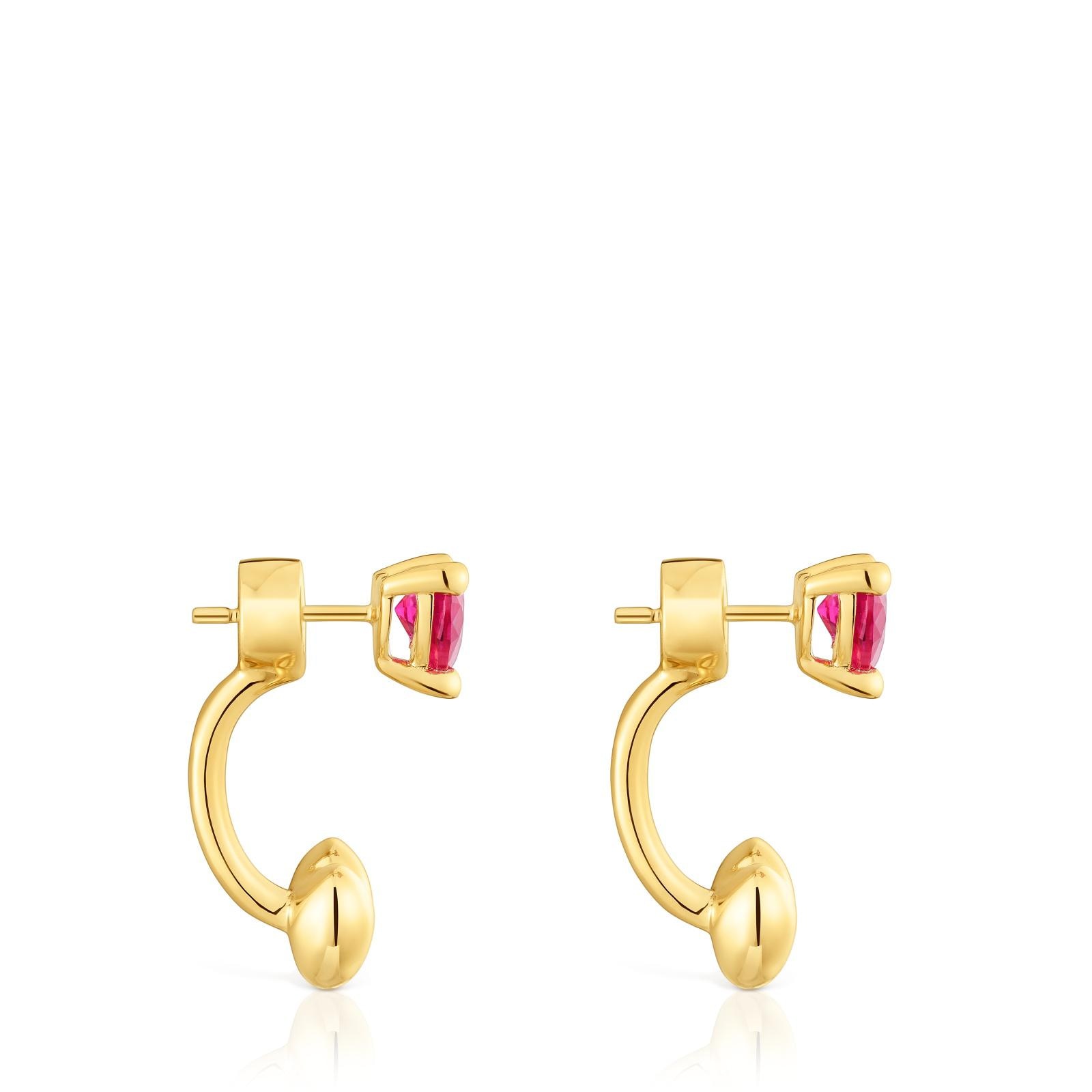 Pendientes TOUS Garden Of Love LGG con baño de oro 18 kt 