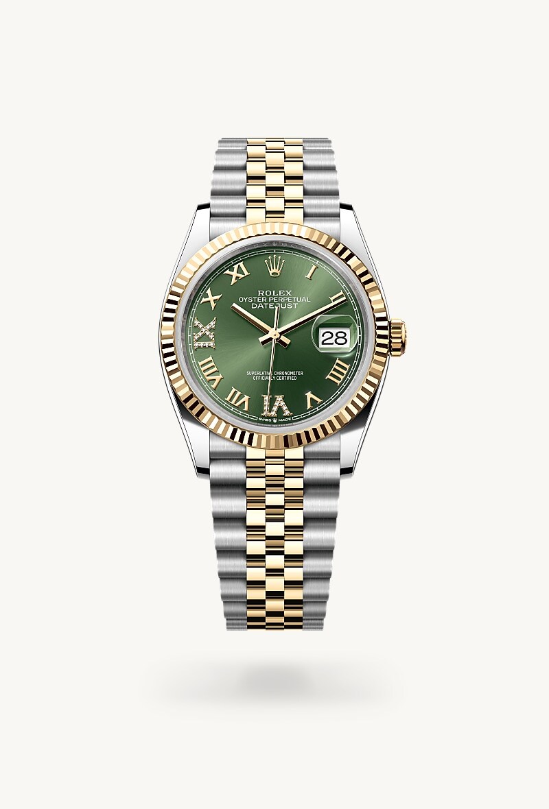 Rolex Datejust 36 in Yellow Rolesor combination of Oystersteel