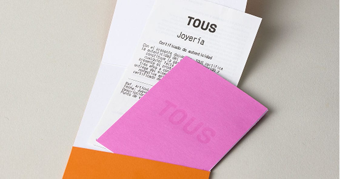 TOUS CERTIFICATE OF AUTHENTICITY