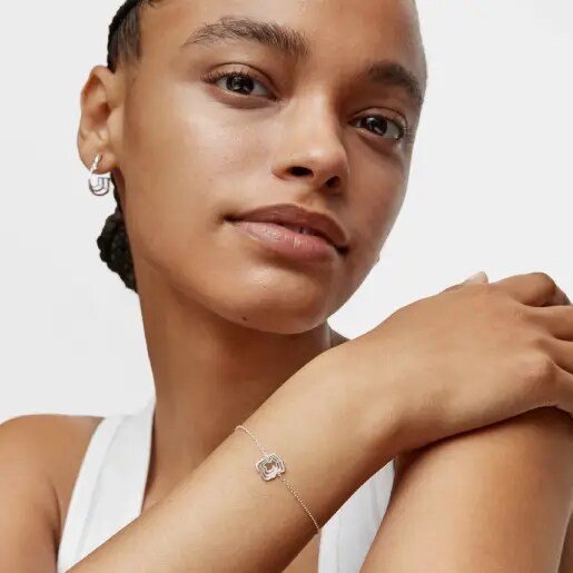 Pulsera plata triple oso bickie modelo